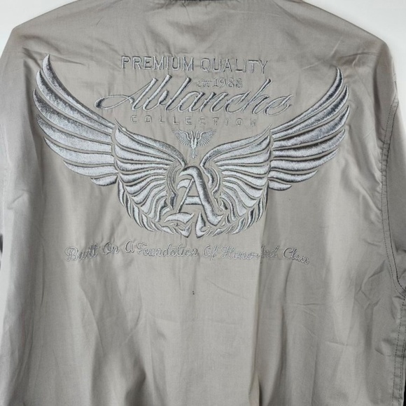 Ablanche New York Collection Large Grey Button Shirt Premium Quality - Picture 10 of 10